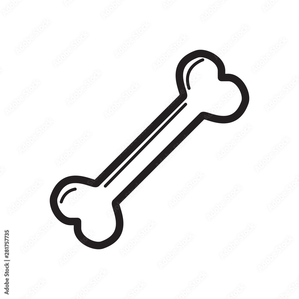 bone illustration icon logo vector template bone illustration icon logo vector template