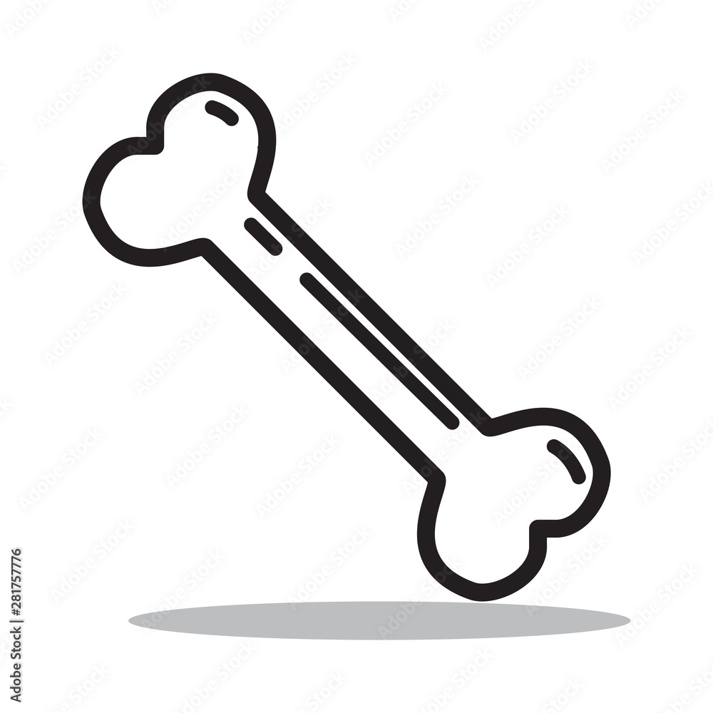 bone illustration icon logo vector template bone illustration icon logo vector template