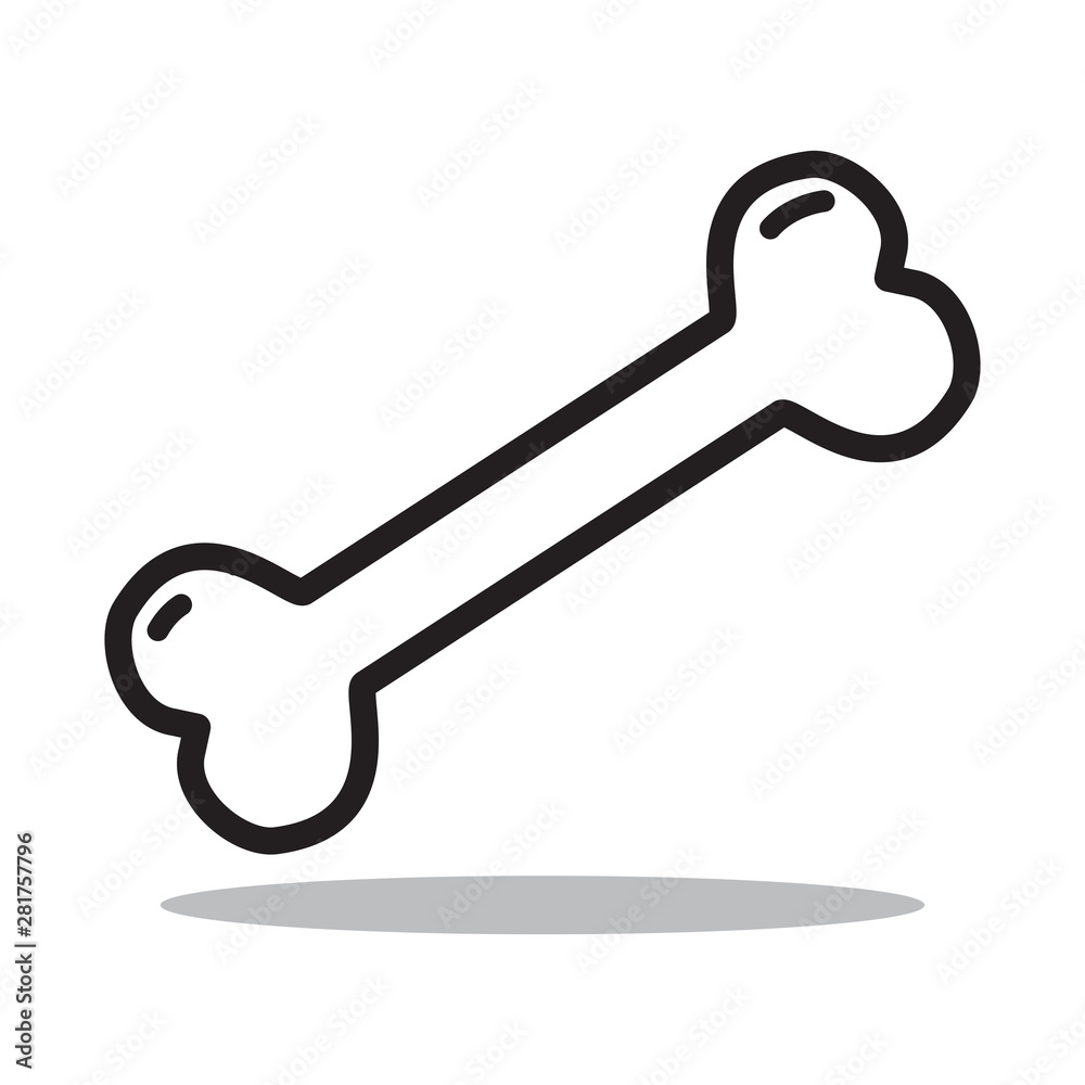 bone illustration icon logo vector template bone illustration icon logo vector template