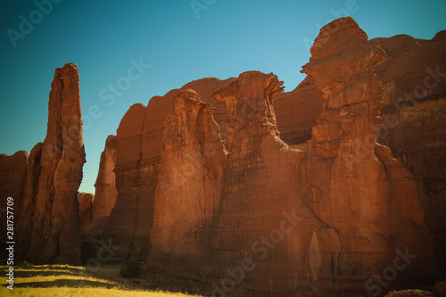 Abstract Rock formation at plateau Ennedi aka stone forest in Chad
