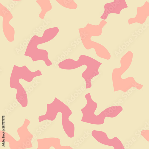 Desert camouflage of various shades of yellow, red and orange colors
