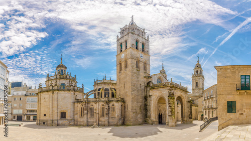 Panoramic view at the Complex building of Cathedral in Lugo - Spain