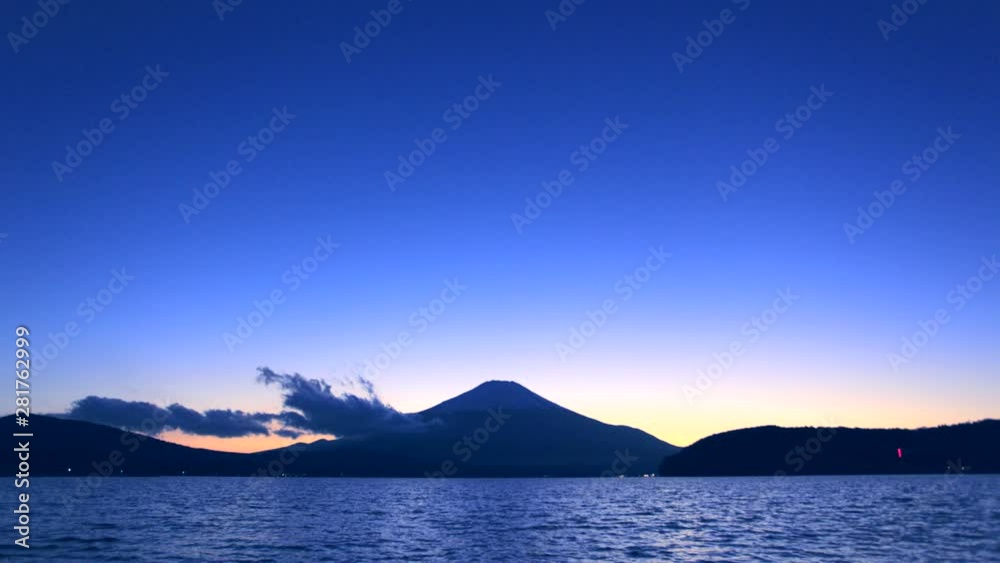 Timelapse, Lake Yamanaka and Mount Fuji, Yamanashi Prefecture, Japan Timelapse, Lake Yamanaka and Mount Fuji, Yamanashi Prefecture, Japan