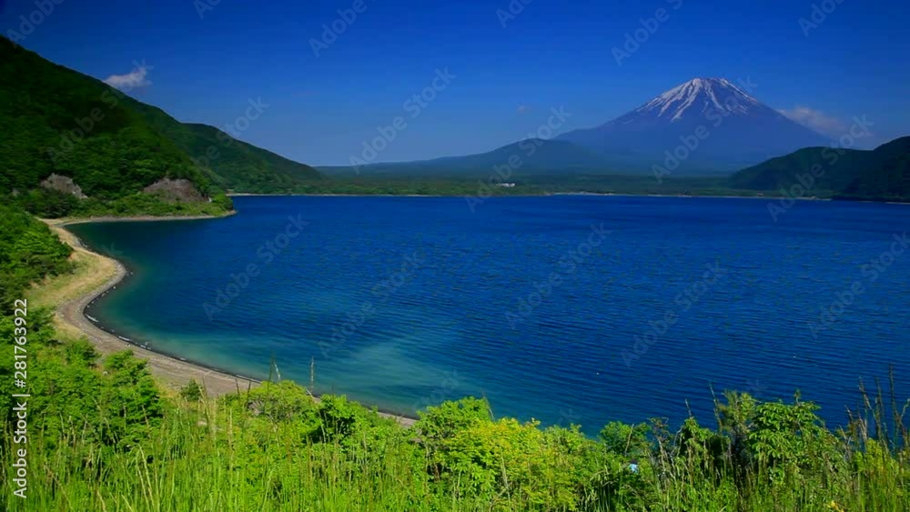 Lake Honjo and Mount Fuji, Minobu, Yamanashi Prefecture, Japan Lake Honjo and Mount Fuji, Minobu, Yamanashi Prefecture, Japan