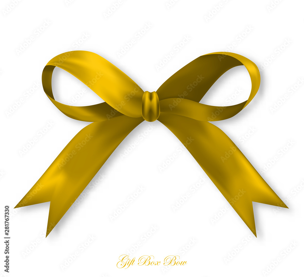 Gift silk golden bow Gift silk golden bow
