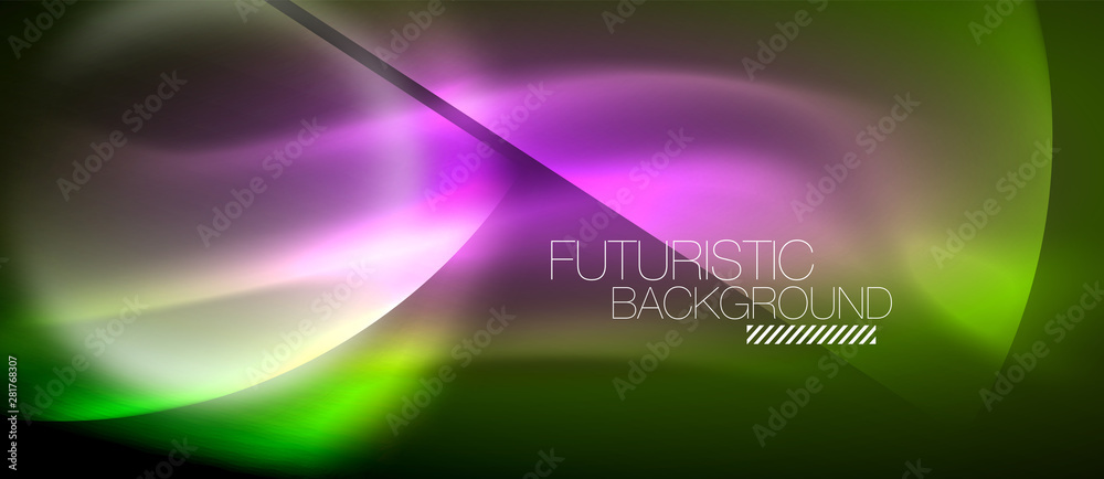 Vector glowing neon circles abstract background Vector glowing neon circles abstract background