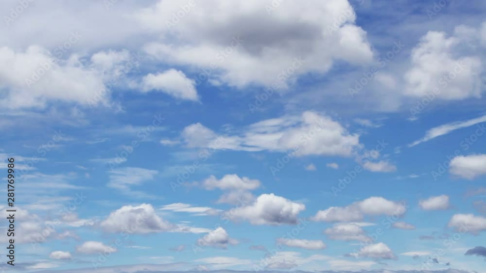 Timelapse of clouds flowing in blue sky Timelapse of clouds flowing in blue sky