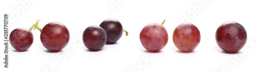 Fresh Cardinal grapes isolated on white background