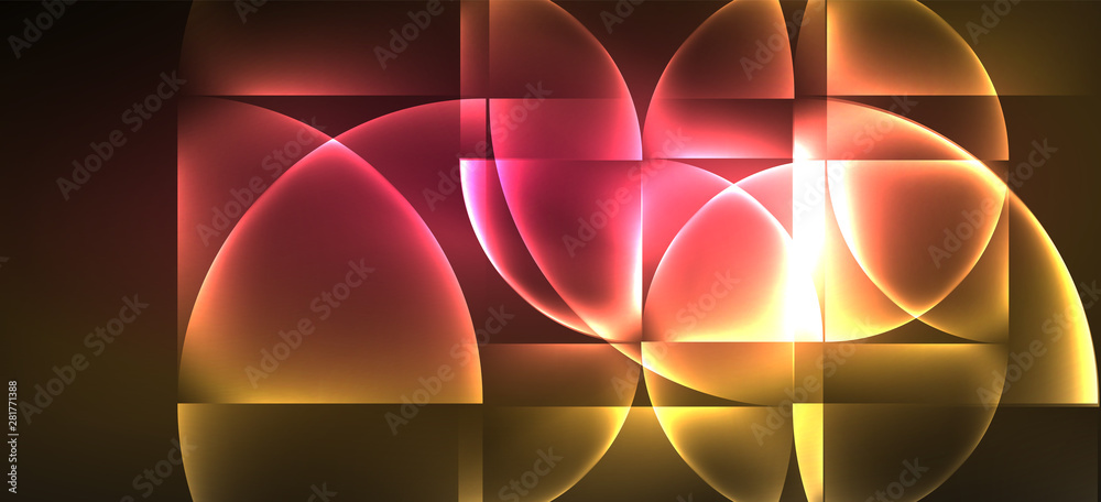 Dynamic lines and shapes, glass neon glowing effect. Modern neon glow geometric shapes, great design for any purposes Dynamic lines and shapes, glass neon glowing effect. Modern neon glow geometric shapes, great design for any purposes