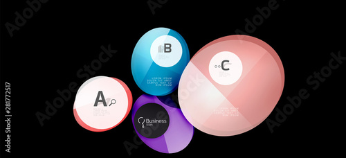 Info graphics circles background. Success icon symbol. Vector info graphic design. Creative vector element. Decoration element