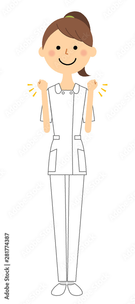 看護師　ガッツポーズ