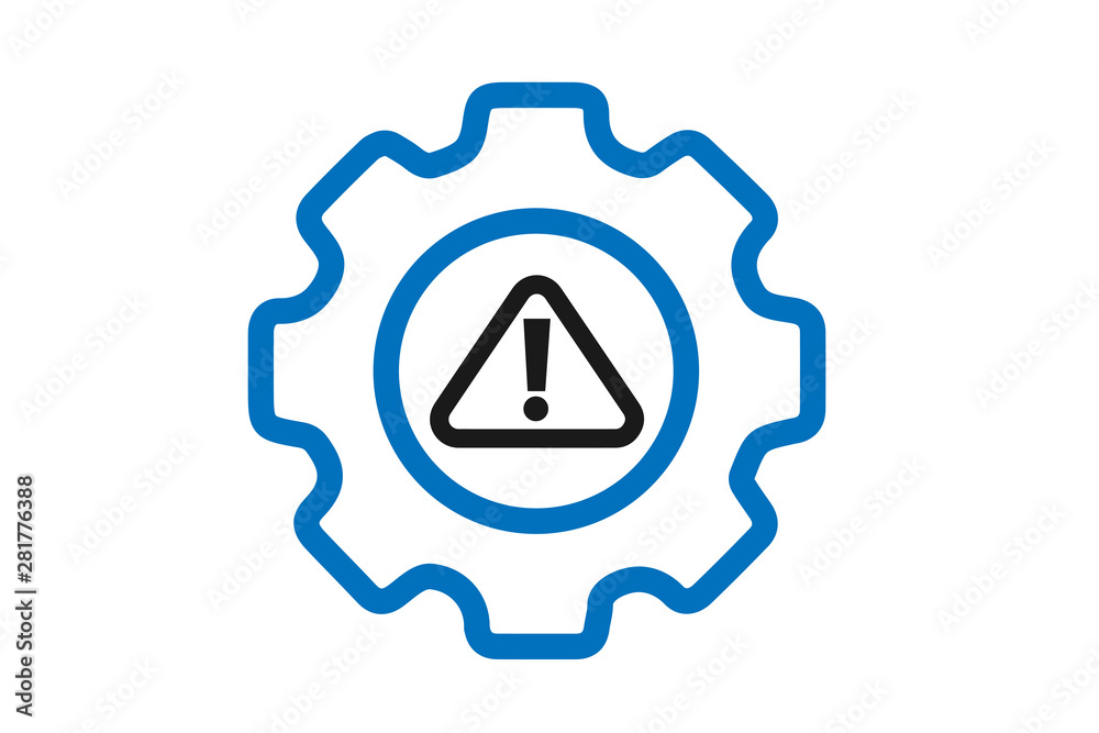 System error icon vector (blue version) System error icon vector (blue version)