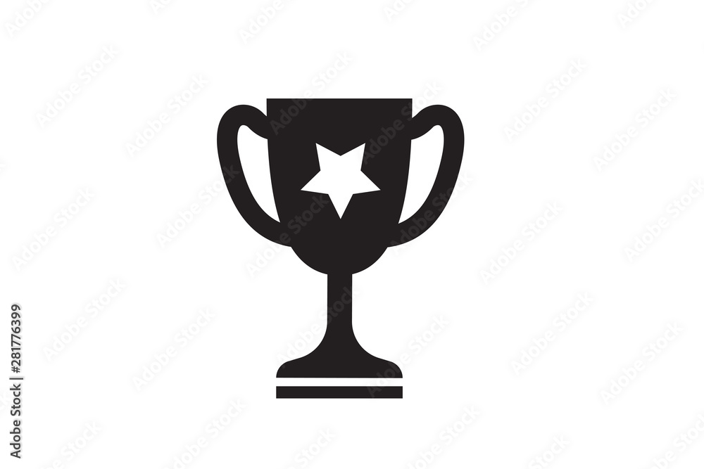 Modern trophy icon vector on whit background Modern trophy icon vector on whit background