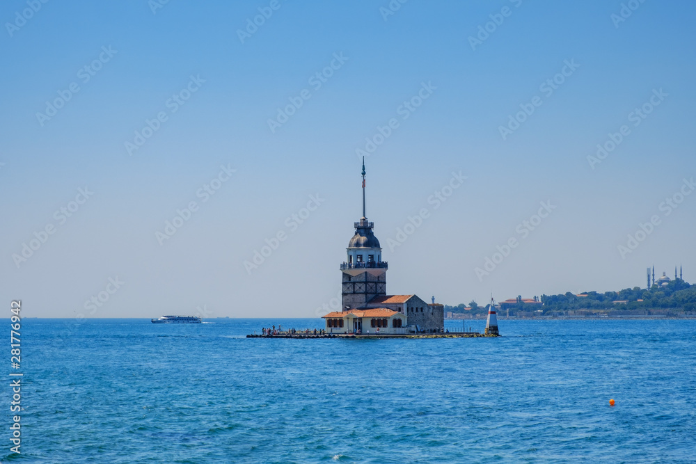 Istanbul, Turkey. Maiden's Tower in the Sea of Marmara