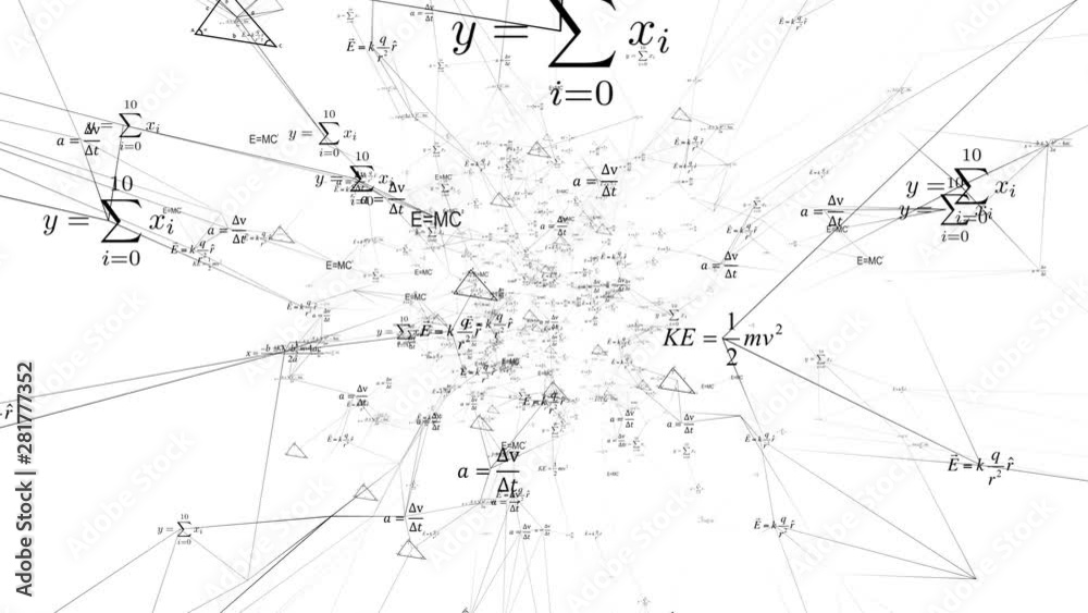 Mathematical and Physical formulas floating in 3D space. Tunnel design with mathematical , physical science formulas flying around on the walls, floor and ceiling of the scene. Mathematical and Physical formulas floating in 3D space. Tunnel design with mathematical , physical science formulas flying around on the walls, floor and ceiling of the scene.