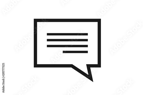 Text communication icon vector on white background  © kaif