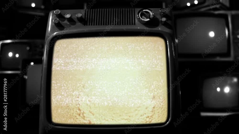 Atomic Bomb Testing On Retro Television Set. Aerial View of the Nuclear Explosion. Black and White Tone. Atomic Bomb Testing On Retro Television Set. Aerial View of the Nuclear Explosion. Black and White Tone.