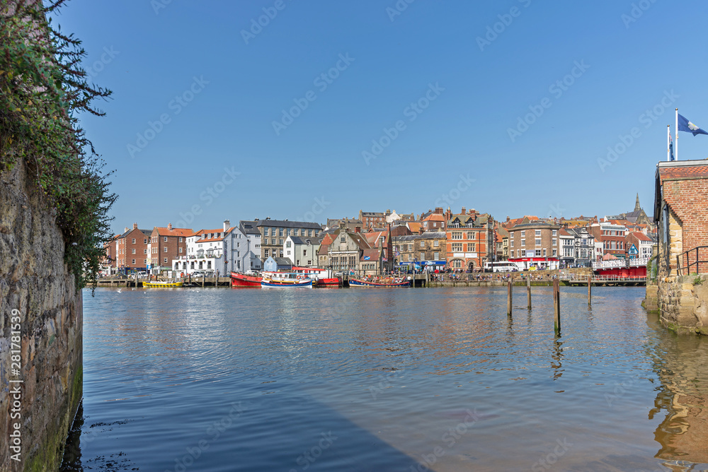 Fototapeta premium Whitby harbour and town.