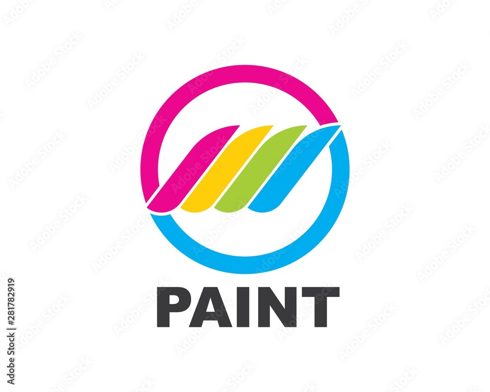 color paint logo icon vector illustration
