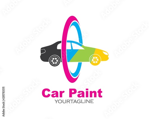 car paint logo icon illustration vector