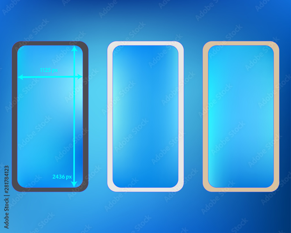 Mesh, azure colored phone backgrounds kit.