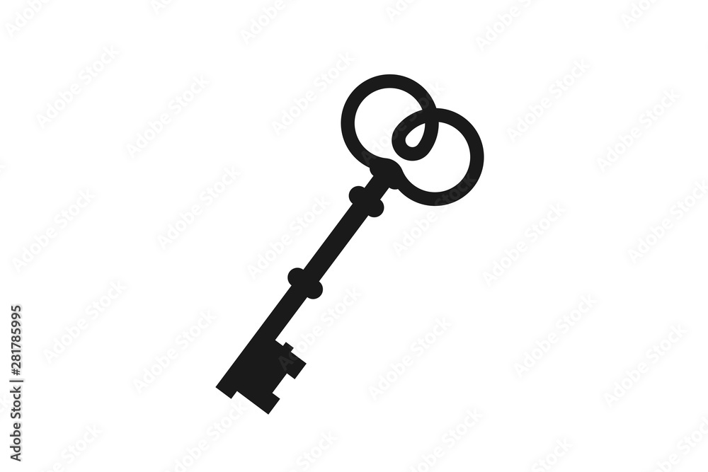 Luxury design key icon, safe and security key icon vector on white background Luxury design key icon, safe and security key icon vector on white background