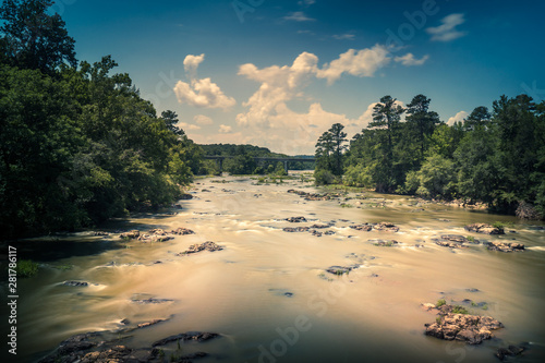 view from the now abandoned bynum bridge in north carolina