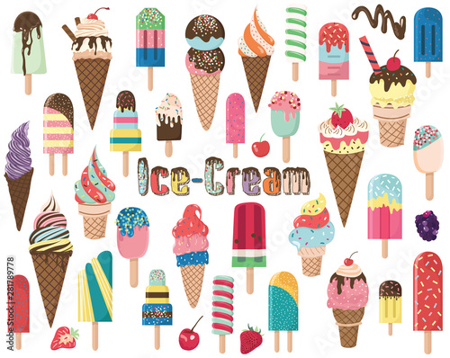 Popsicles and Ice Cream Elements