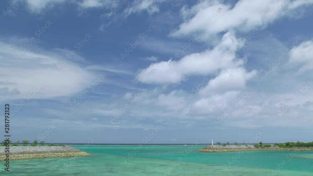 View of sea and coastline, Onna, Okinawa Prefecture, Japan View of sea and coastline, Onna, Okinawa Prefecture, Japan