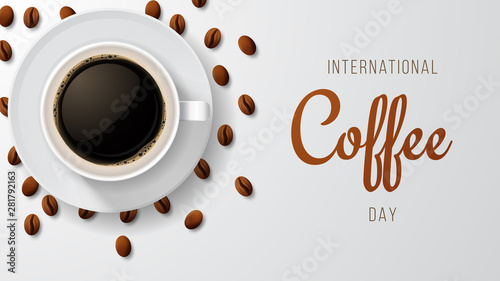International coffee day. Vector illustration