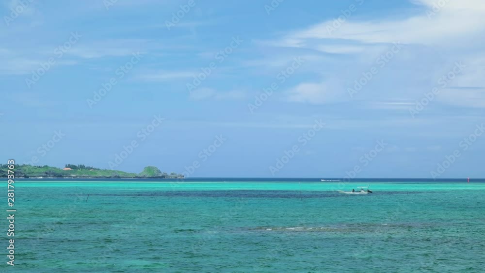 View of sea and coastline, Onna, Okinawa Prefecture, Japan View of sea and coastline, Onna, Okinawa Prefecture, Japan