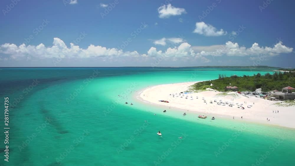 Aerial view of coastline, Yonaha Maehama Beach, Miyakojima Aerial view of coastline, Yonaha Maehama Beach, Miyakojima