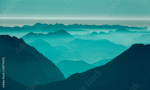 Berchtesgadner Alpen, Nebel, Berge, Sonnenaufgang