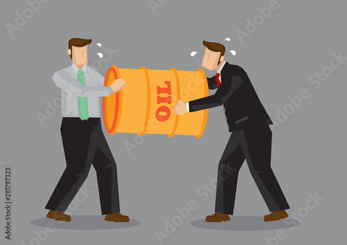 Oil Conflict Vector Illustration