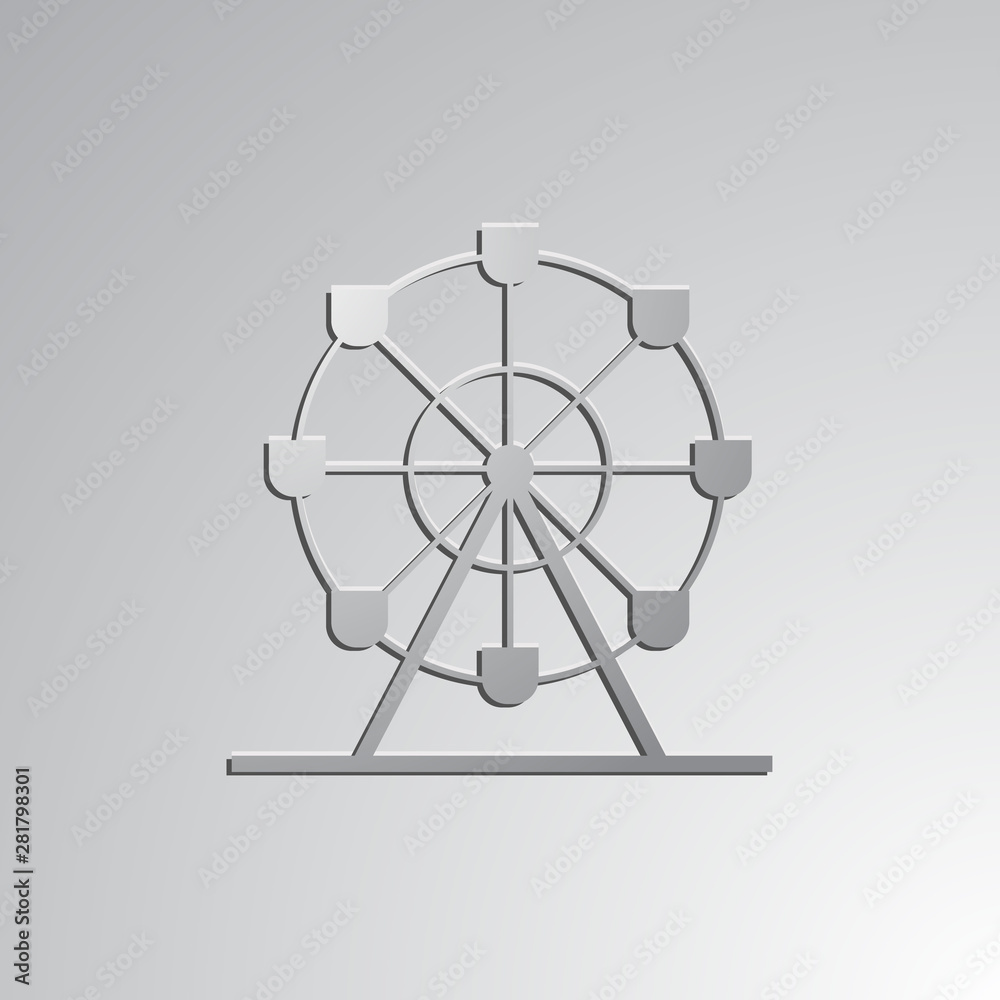 Ferris wheel carousel vector icon Ferris wheel carousel vector icon