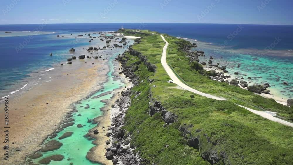 Aerial view of peninsula, Higashi Hennazaki, Miyakojima Aerial view of peninsula, Higashi Hennazaki, Miyakojima