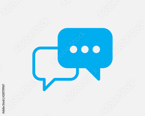 Talk bubble speech icon. Blank empty bubbles vector design elements. Chat on line symbol template. Dialogue balloon sticker silhouette.