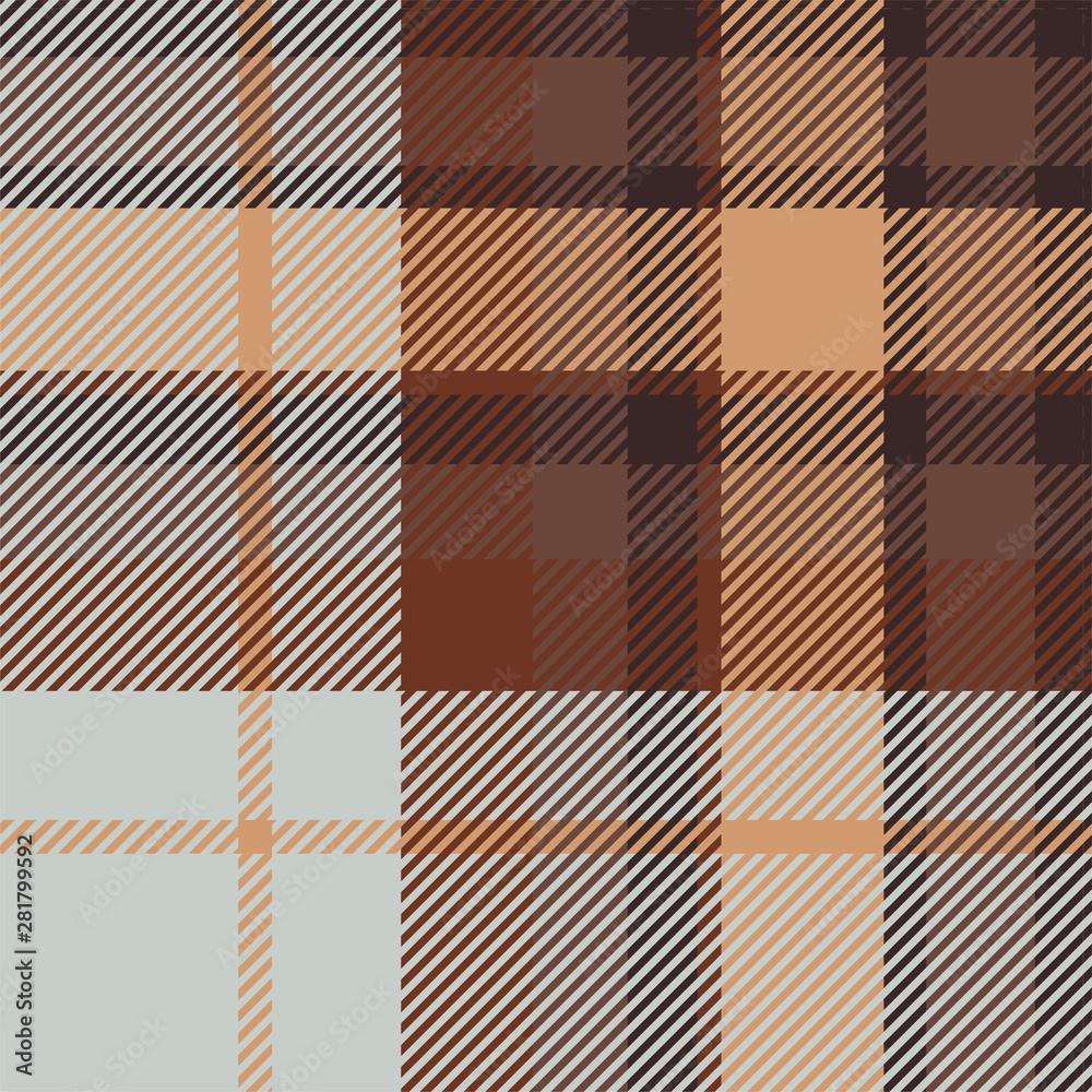 Tartan scotland seamless plaid pattern vector. Retro background fabric. Vintage check color square geometric texture.