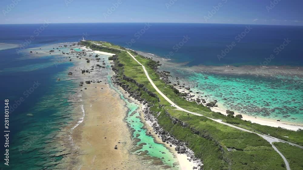 Aerial view of peninsula, Higashi Hennazaki, Miyakojima Aerial view of peninsula, Higashi Hennazaki, Miyakojima