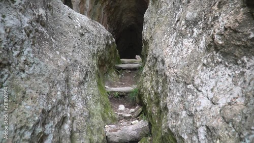 The womb cave also known as Utroba cave in Bulgaria
