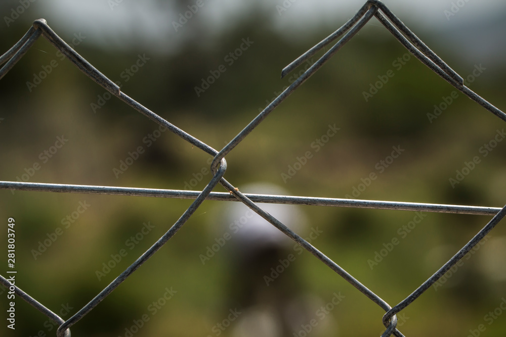 fence with barbed wire