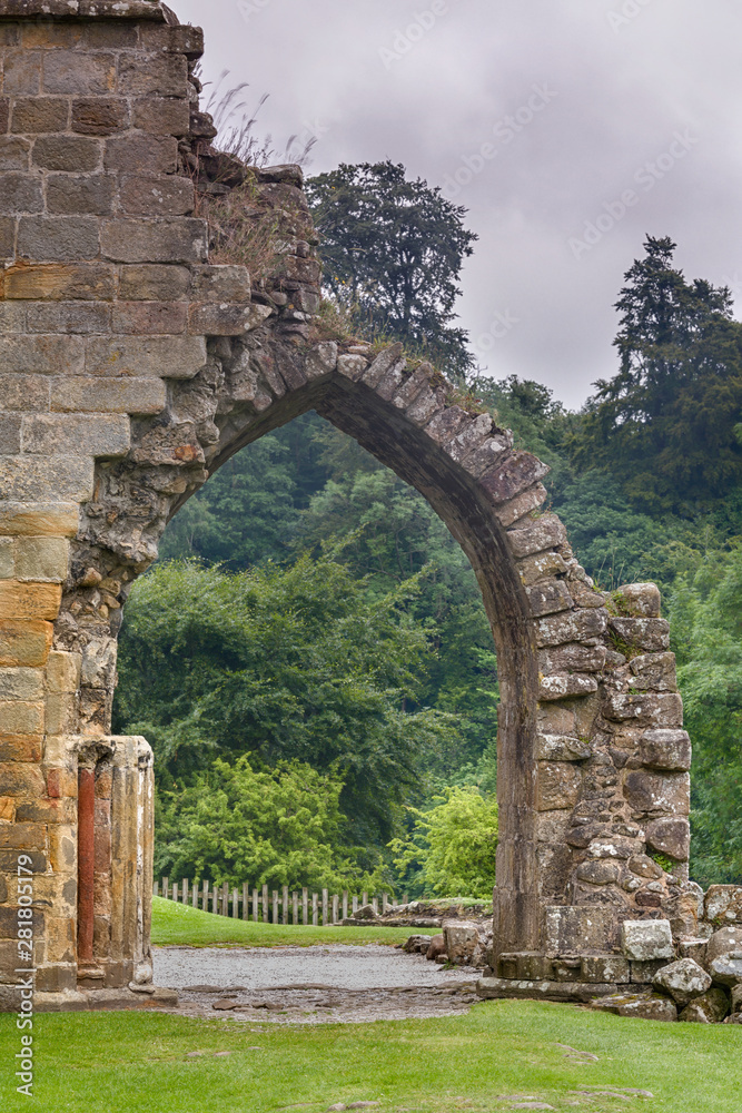 Arch of Bolton Abbey in North Yorkshire