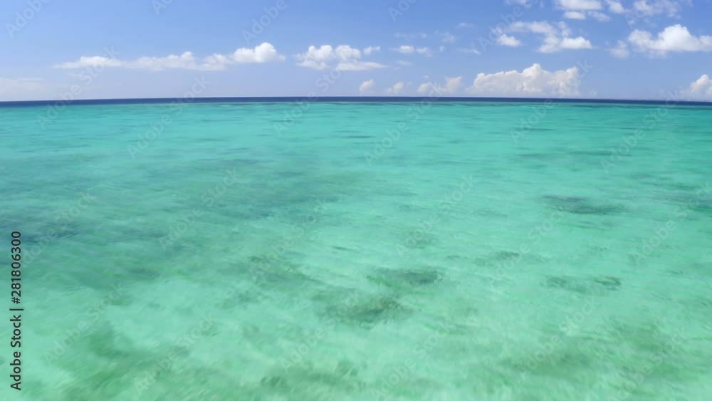 Aerial view of sea, Onna, Okinawa Prefecture, Japan Aerial view of sea, Onna, Okinawa Prefecture, Japan