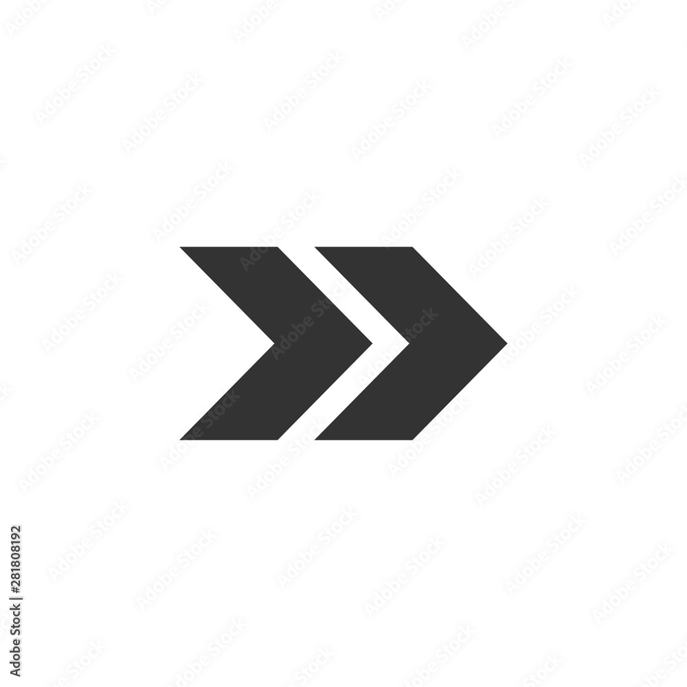 Arrow, forward icon. Vector illustration, flat design. Arrow, forward icon. Vector illustration, flat design.