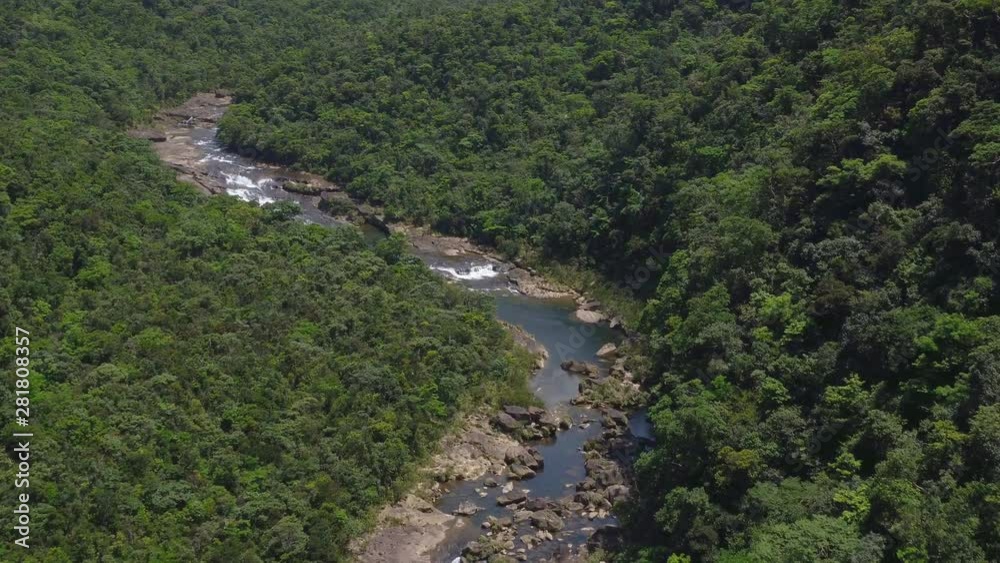 Aerial view of river and forest, Iriomote Island, Okinawa Prefecture Aerial view of river and forest, Iriomote Island, Okinawa Prefecture