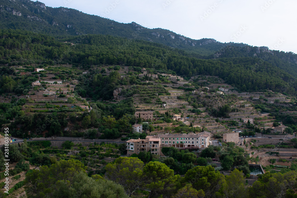 view of the village in mallorca