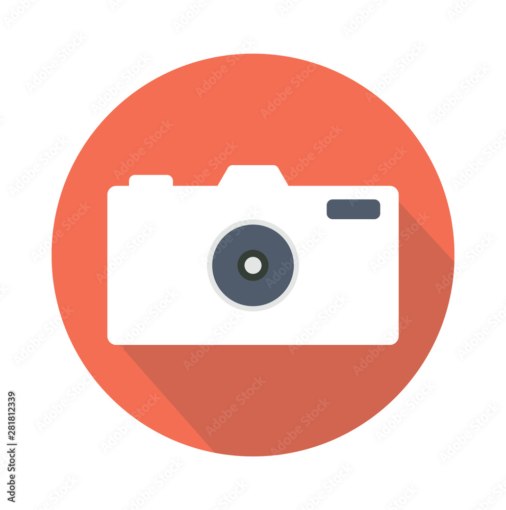 Camera icon, flat photo camera vector isolated. Modern simple snapshot photography sign. Instant Photo internet concept. Trendy symbol for website design, web button, mobile app - vector Camera icon, flat photo camera vector isolated. Modern simple snapshot photography sign. Instant Photo internet concept. Trendy symbol for website design, web button, mobile app - vector