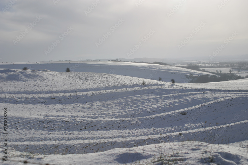Winter snow in the Deverils area of Wiltshire