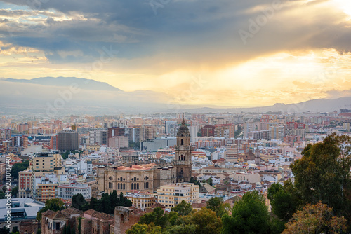 Panoramic view of Malaga  Spain