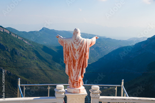 Monument Jesus Christ Above Canyon Cijevna and near Grlo Sokolovo